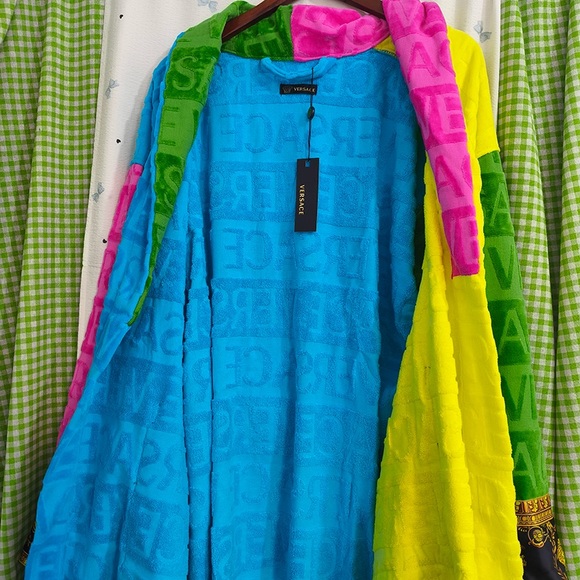 Versace Rainbow Jacquard Bathrobe - Picture 3 of 6